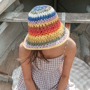 Ghanda Clothing Beachside Rainbow Bucket Hat